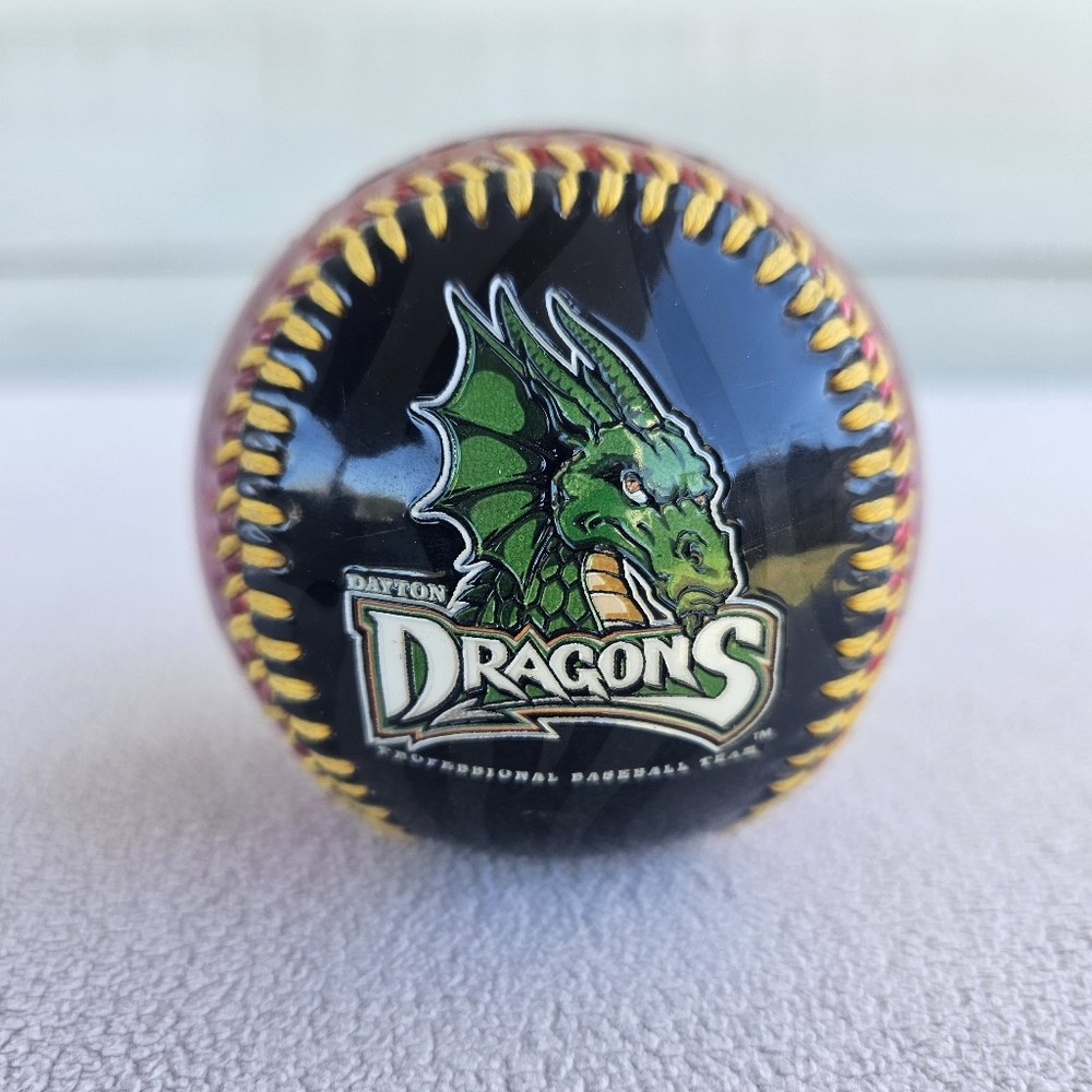 Dayton Dragons Baseball Ball Red Black Souvineer Minor League Midwest Rawlings
